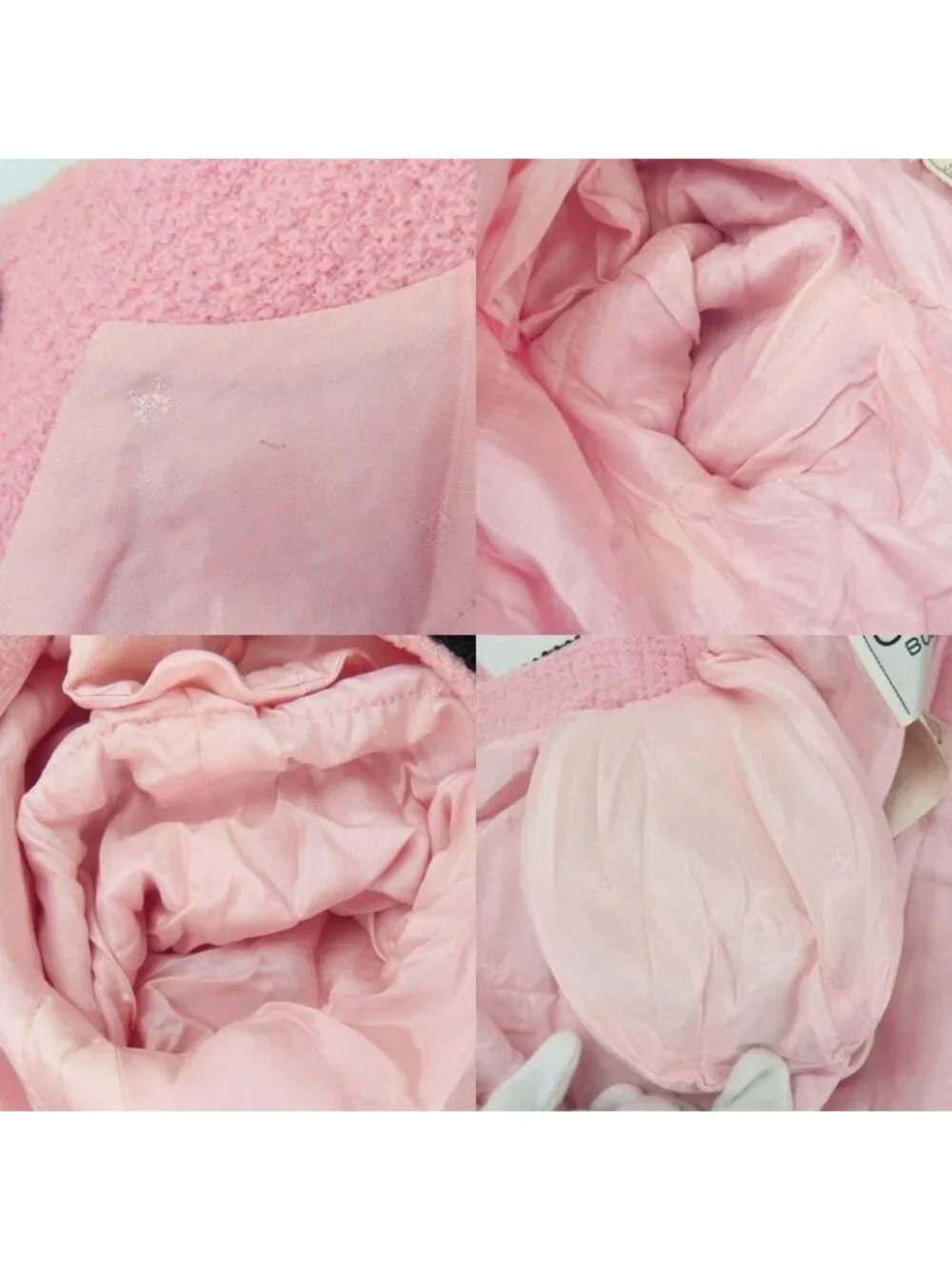 Chanel Set Suit 36 Wool Silk Pink Black Bicolor Coco Button Apparel Women